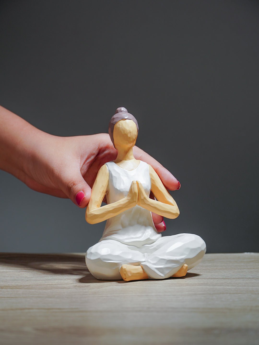 Textured Yoga Figurine with Prayer Pose - The Golden Theory