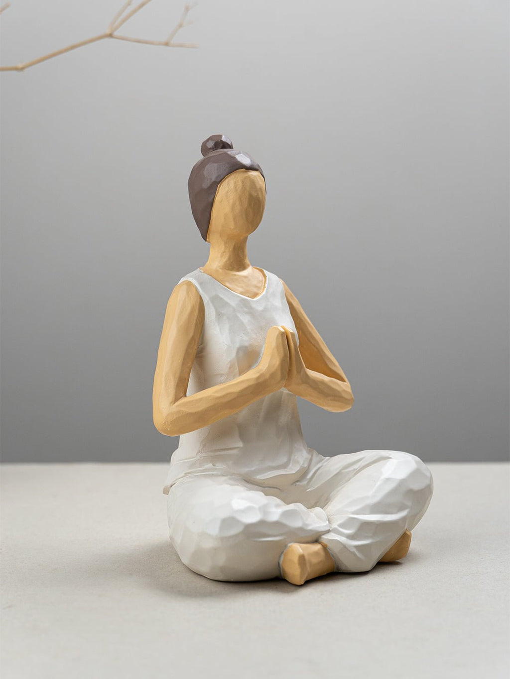 Textured Yoga Figurine with Prayer Pose - The Golden Theory