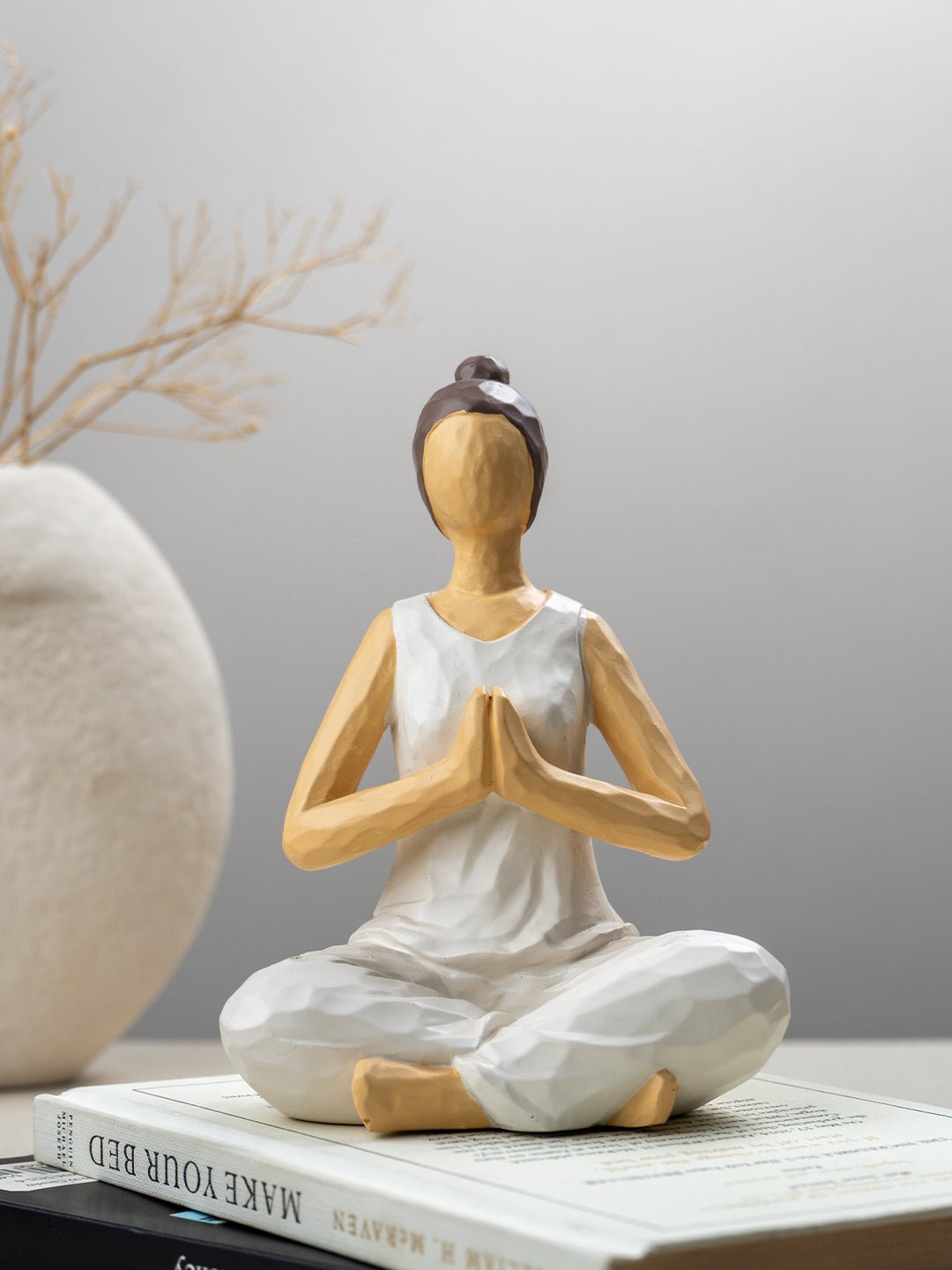 Textured Yoga Figurine with Prayer Pose - The Golden Theory