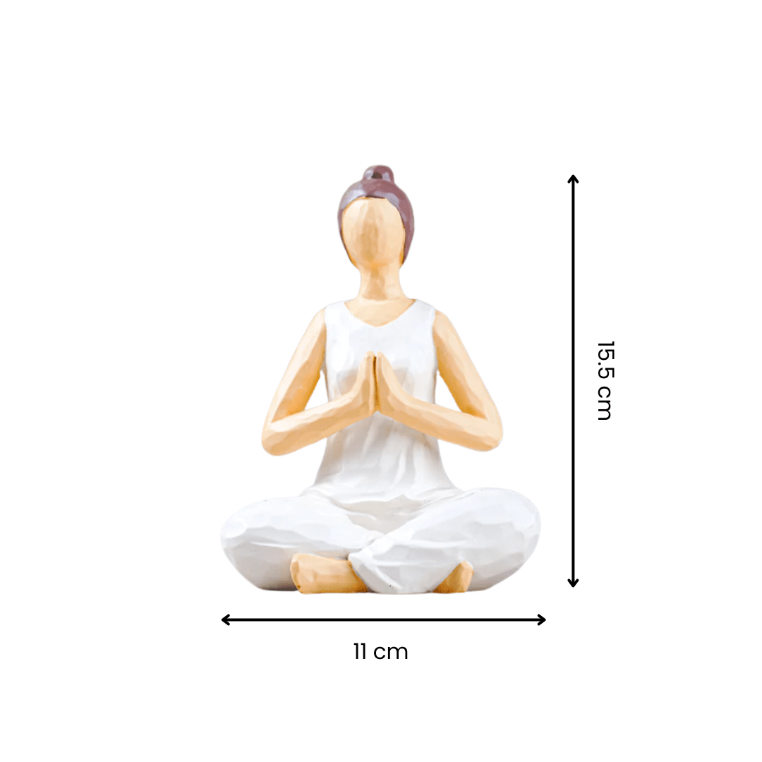 Textured Yoga Figurine with Prayer Pose - The Golden Theory