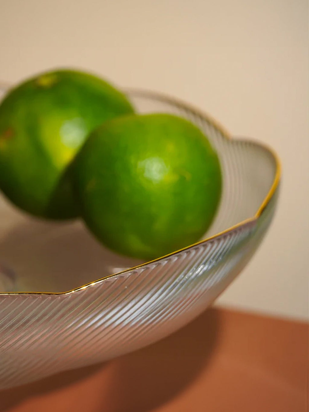 Translucent Ripple Glass Fruit Bowl - Large - The Golden Theory
