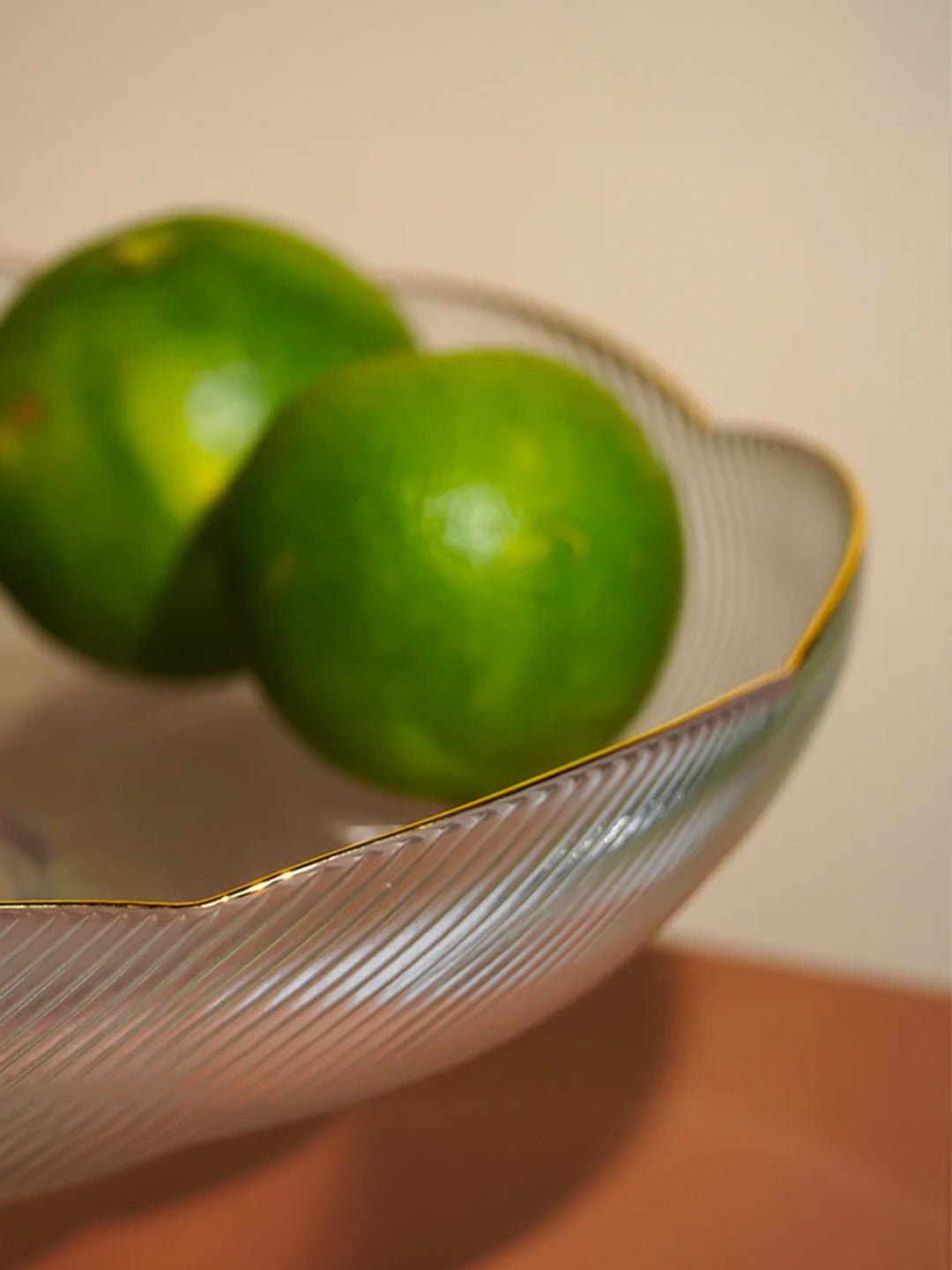 Translucent Ripple Glass Fruit Bowl - Large - The Golden Theory