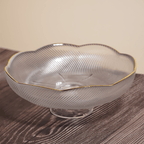 Translucent Ripple Glass Fruit Bowl - Small - The Golden Theory