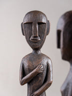 Tribal Ancestor Figure Sculpture – Clasped Hands Pose - The Golden Theory