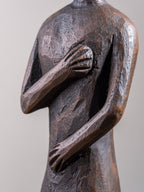 Tribal Ancestor Figure Sculpture – Clasped Hands Pose - The Golden Theory