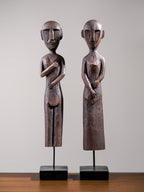 Tribal Ancestor Figure Sculpture – Clasped Hands Pose - The Golden Theory