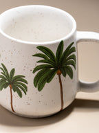 Tropical Palm Ceramic Coffee Mug - The Golden Theory