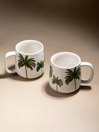 Tropical Palm Ceramic Coffee Mug - The Golden Theory