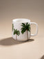 Tropical Palm Ceramic Coffee Mug - The Golden Theory