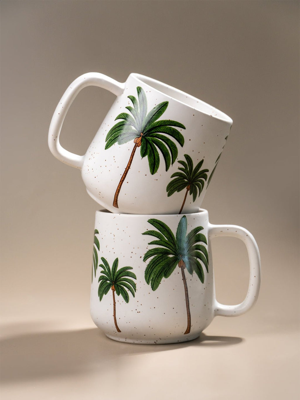 Tropical Palm Ceramic Coffee Mug - The Golden Theory