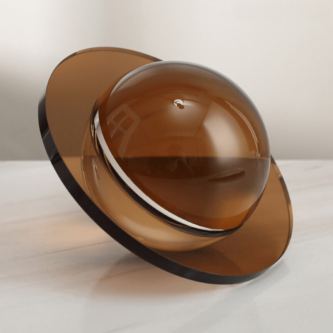 UFO Shaped Disc Ball Décor- Brown - The Golden Theory Main image