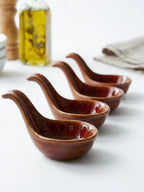 Unique Spoon-Shaped Ceramic Dip Bowls - The Golden Theory