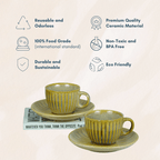 Valley of Fire Stoneware Set | Ochre Yellow - The Golden Theory
