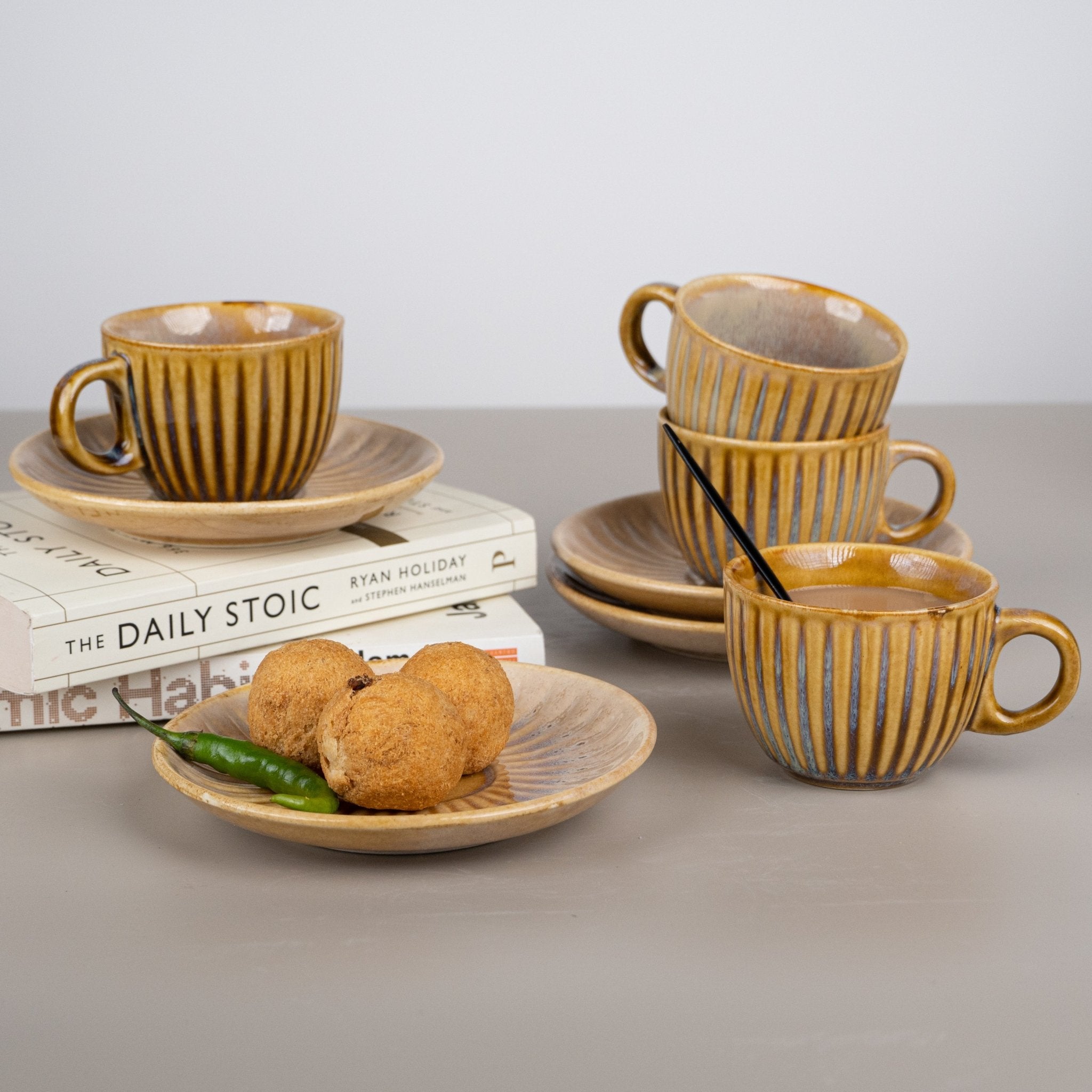 Valley of Fire Stoneware Set | Ochre Yellow Secondary image