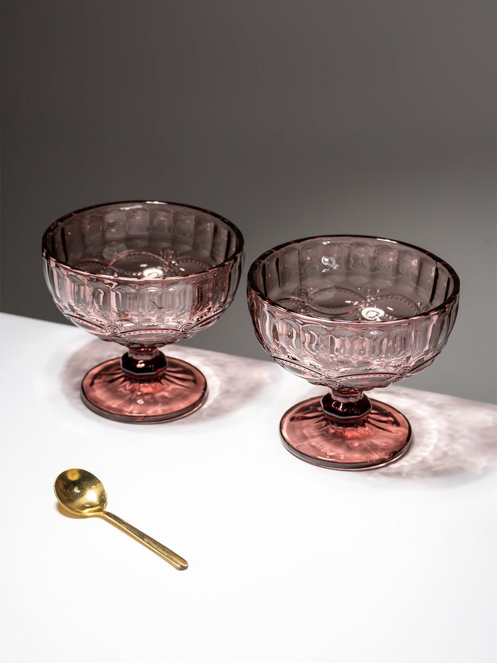 Vintage Rose Embossed Dessert Cups - Set of 6 - The Golden Theory