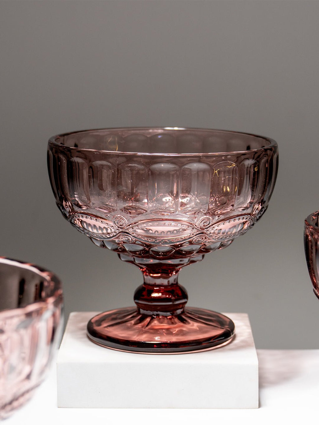 Vintage Rose Embossed Dessert Cups - Set of 6 - The Golden Theory