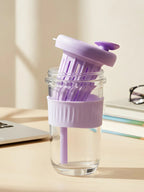 Violet Silicone Grip Sipper with Infuser - The Golden Theory