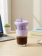 Violet Silicone Grip Sipper with Infuser - The Golden Theory