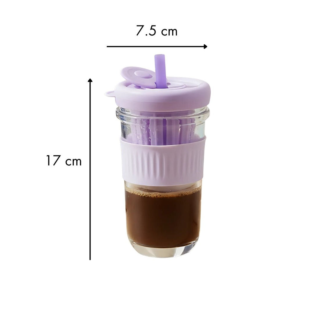 Violet Silicone Grip Sipper with Infuser - The Golden Theory