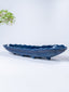 Vivid Blue Wavy Ceramic Platter - The Golden Theory