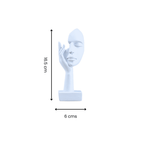 White Abstract Face Sculptures Set of 3 - The Golden Theory