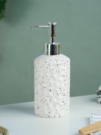 White and Black Speckled Ceramic Bathroom Set of 3 - The Golden Theory