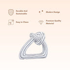 White and Black Striped Knot Sculpture - The Golden Theory