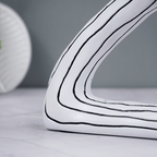 White and Black Striped Knot Sculpture - The Golden Theory