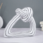 White and Black Striped Knot Sculpture - The Golden Theory