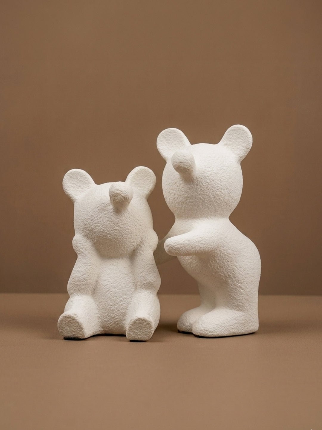 White Bear-Shaped Bookends - The Golden Theory