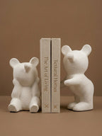 White Bear-Shaped Bookends - The Golden Theory