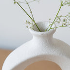 White Ceramic Decorative Vase - The Golden Theory