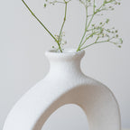 White Ceramic Decorative Vase - The Golden Theory