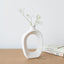 White Ceramic Decorative Vase - The Golden Theory