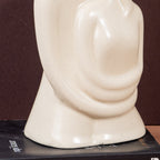 White Ceramic Embracing Couple - The Golden Theory