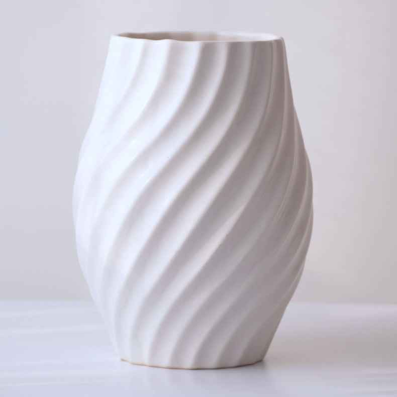 White Ceramic Flower Vase