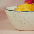 White Ceramic Pyramid Serving Bowl with Black Border - The Golden Theory