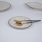 White Ceramic Speckled Dinner Set (Set of 19) - The Golden Theory