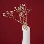 White Ceramic Vase with Narrow Neck - The Golden Theory
