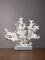 White Coral Branch Sculpture on Base - The Golden Theory