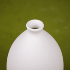 White Glass Vase with Teardrop Shape - The Golden Theory