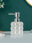 White Glossy Cloud-Inspired Ceramic Soap Dispenser - The Golden Theory