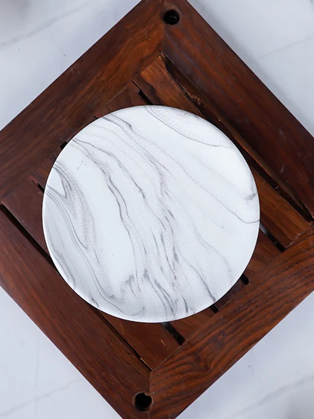 White Marble Art Bathroom Set – Luxurious Bath Accessories - The Golden Theory