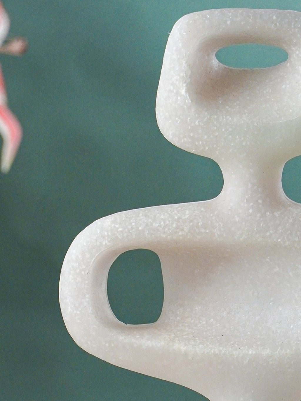 White Marble-Finish Abstract Hollow Sculpture - The Golden Theory
