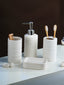White Matte Ceramic Bathroom Set of 4 - The Golden Theory
