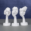 White Minimalist Face Sculptures - Set of 3 - The Golden Theory