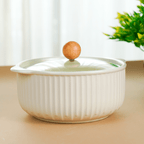White Mist Ceramic Casserole - The Golden Theory