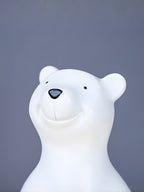 White Polar Bear Decorative Tray with Gold Plate - The Golden Theory