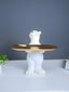 White Polar Bear Decorative Tray with Gold Plate - The Golden Theory