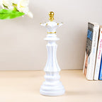 White Queen Chess Piece Sculpture - The Golden Theory